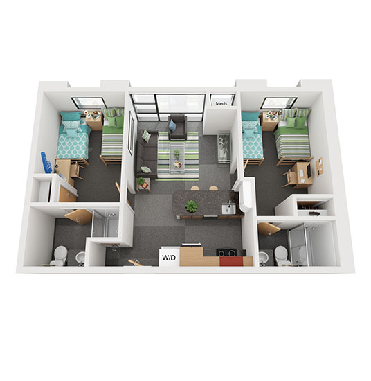 B1 Double Occupancy Rendering