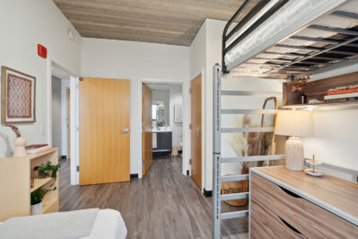 Bedroom with loft bed