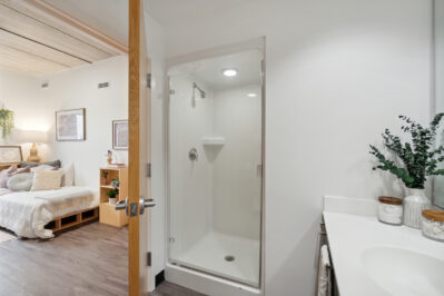 Bathroom with walk in shower