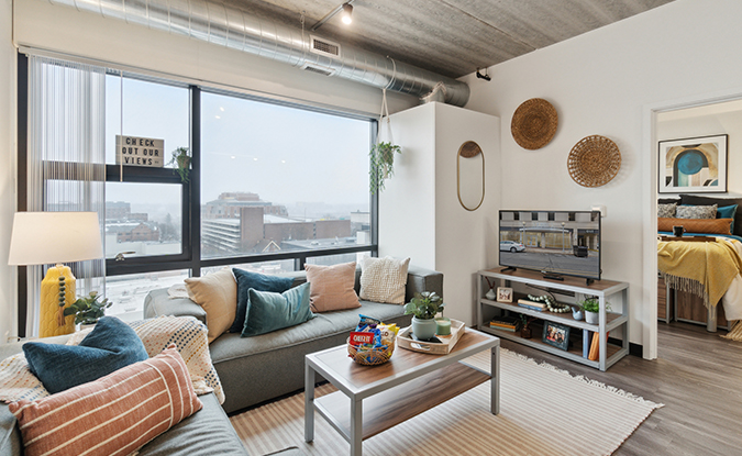 Furnished apartment living space