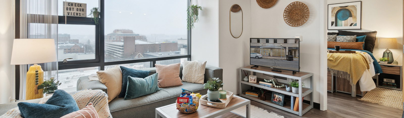 Furnished apartment living room