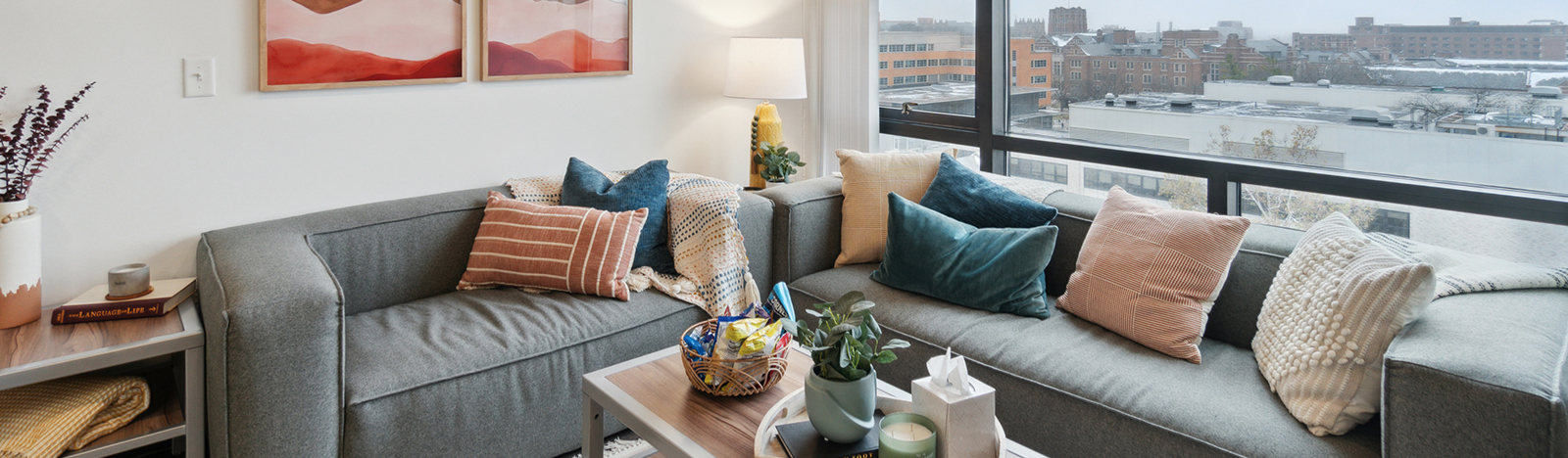 Furnished apartment living room