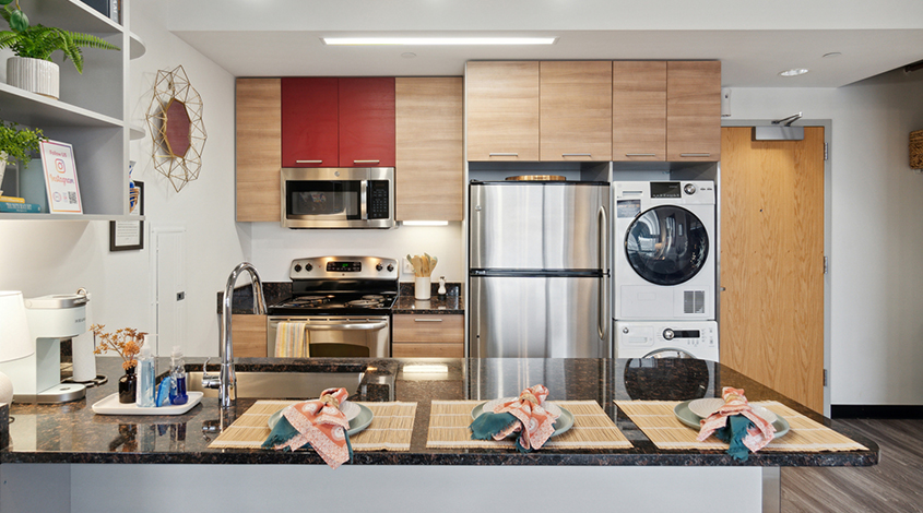an apartment kitchen