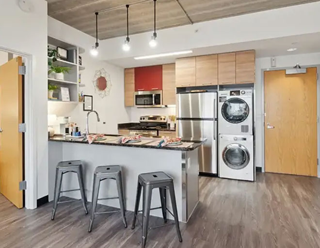 an apartment kitchen